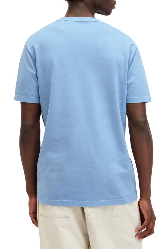 Shop Allsaints Ossage Cotton Crewneck T-shirt In Peace Blue
