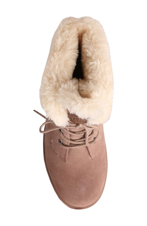 Shop Lamo Demi Faux Shearling Wedge Bootie In Earth