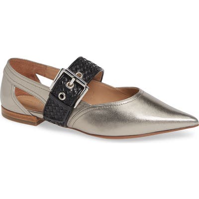 Linea Paolo Naomi Mary Jane Flat- Metallic