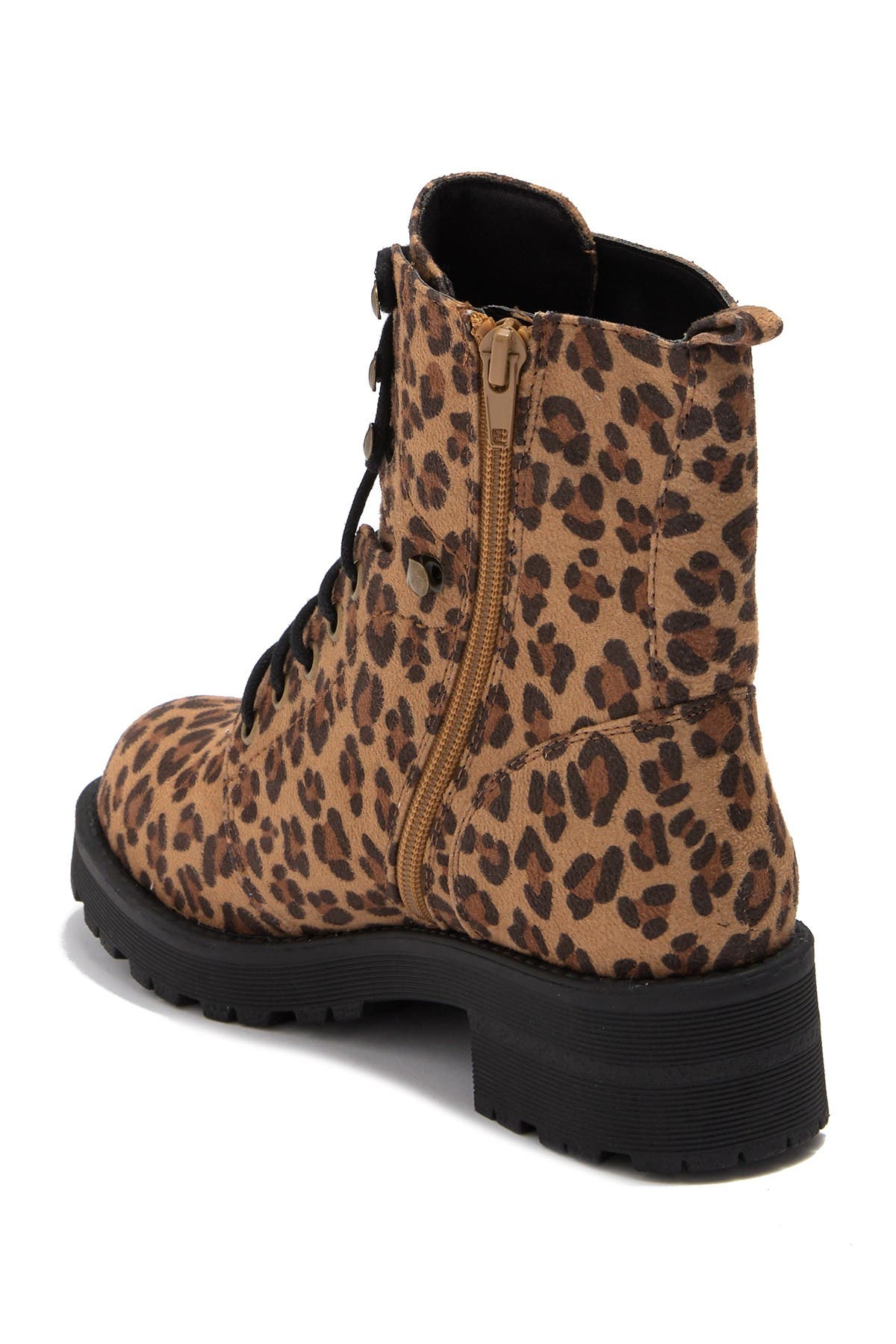 cheetah print combat boots