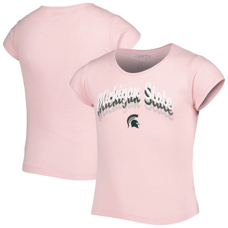 Garb Kids' Girls Youth  Pink Michigan State Spartans Charlotte Tri-blend T-shirt
