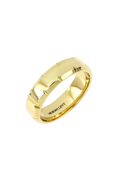 Bony Levy Men's 14K Gold Jaggered Cut Ring Yellow at Nordstrom,