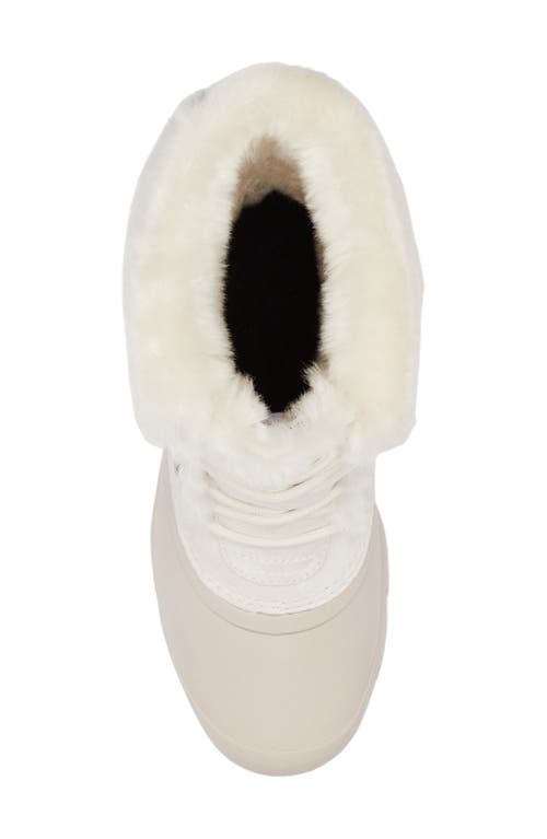 Sorel Snow Angel Faux Fur Detail Waterproof Boot In Chalk/light Clay