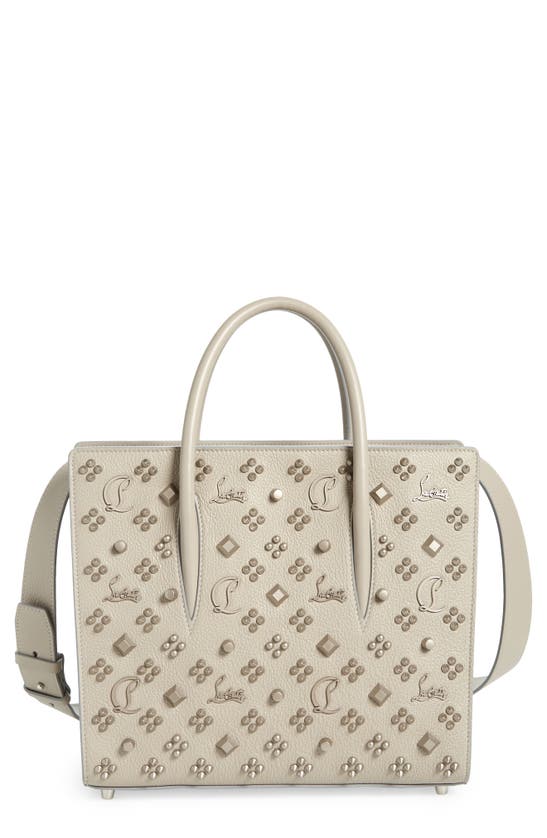 Christian Louboutin Paloma Medium Calf Tote Bag In Goose/ Goose
