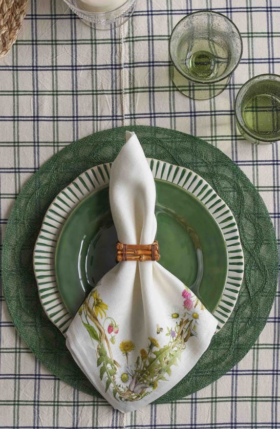 Shop Juliska Sitio Stripe 4-piece Place Setting In Basil