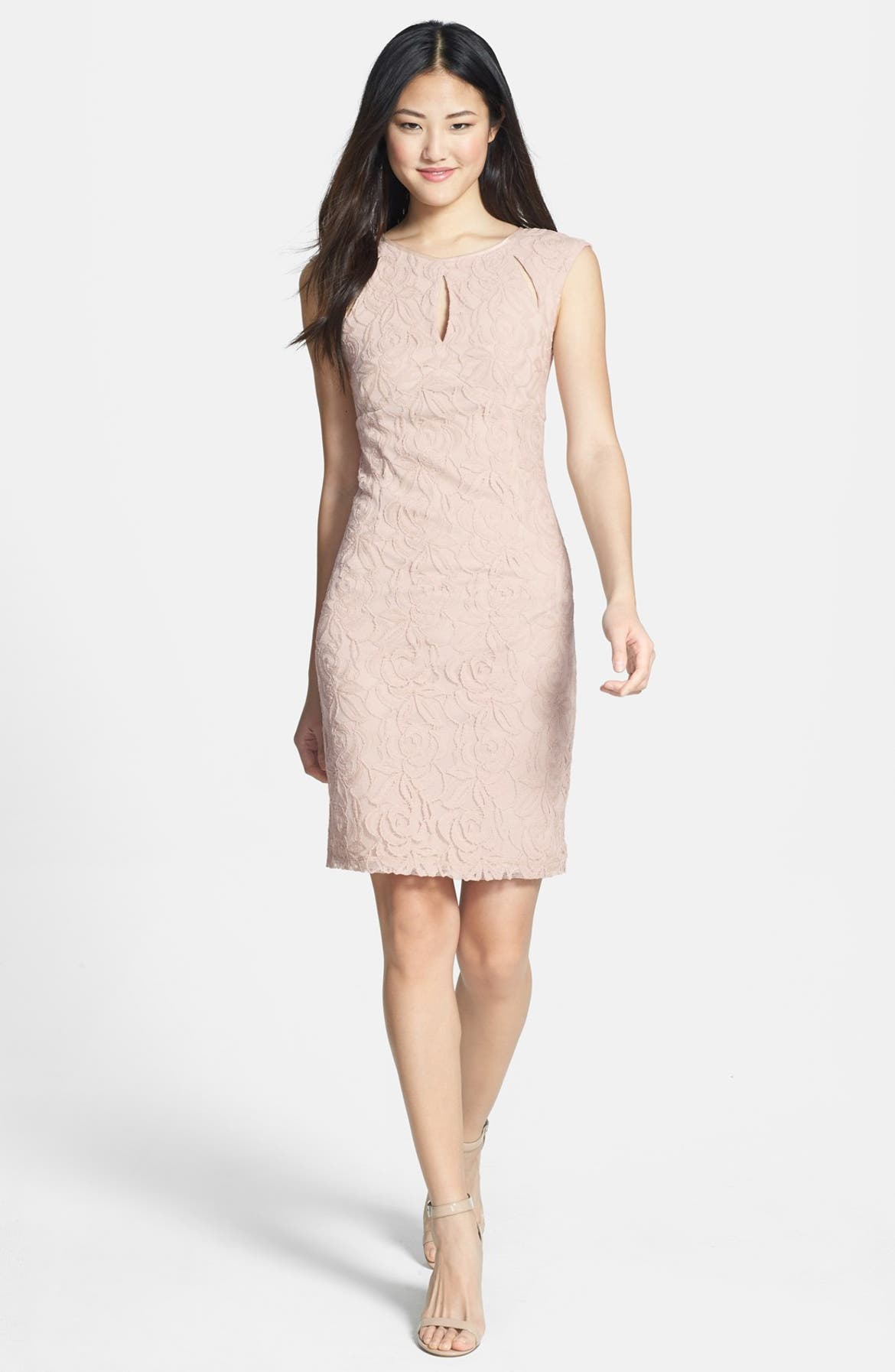 wallis Keyhole Neck Lace Dress | Nordstrom