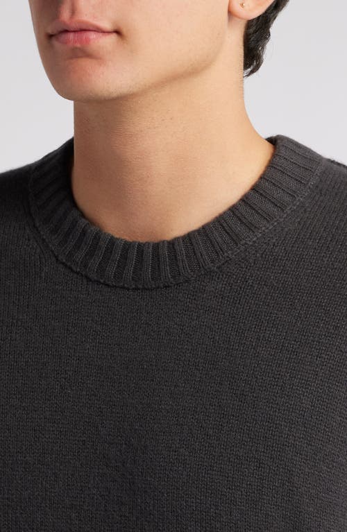 Frame Cashmere Crewneck Sweater In Dark Grey