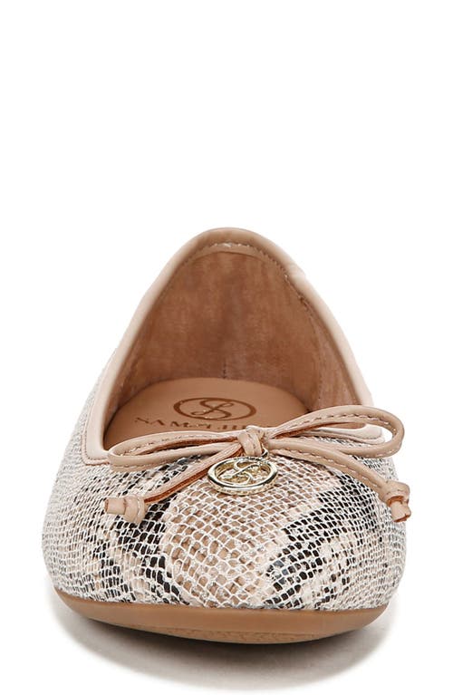 Sam & Libby Callan Bow Ballet Flat In Mocha Multi
