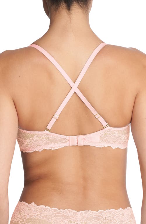 Shop Natori Heavenly Lace Convertible Balconette Bra In Seashell