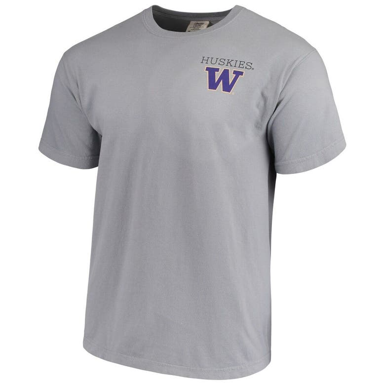 Image One Gray Washington Huskies Comfort Colors Campus Scenery T-shirt