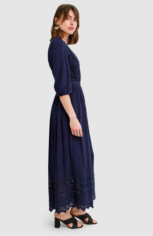 Belle & Bloom All Eyes On Me Midi Dress - Navy