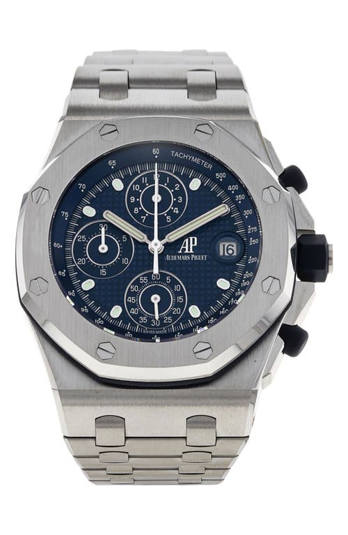 Shop Watchfinder & Co. Audemars Piguet  Royal Oak Offshore Chronograph Bracelet Watch, 42mm In Blue/silver