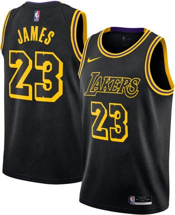 Men's Nike LeBron James Black Los Angeles Lakers City Edition