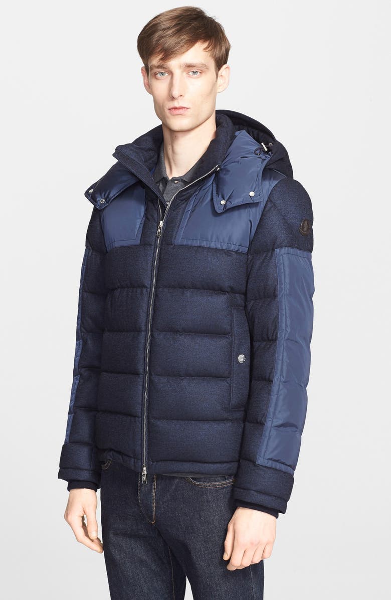 Moncler 'Severac' Mixed Media Quilted Puffer | Nordstrom