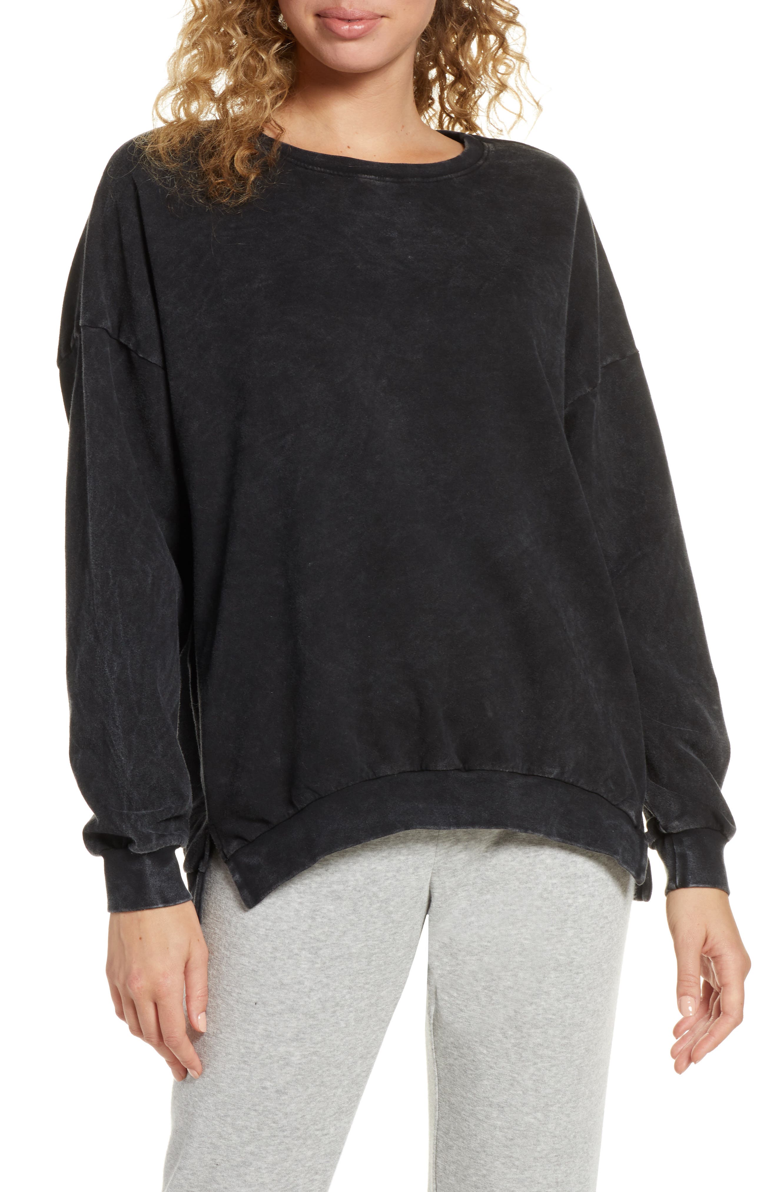 Project Social T Realized Mineral Wash Sweatshirt, Black
