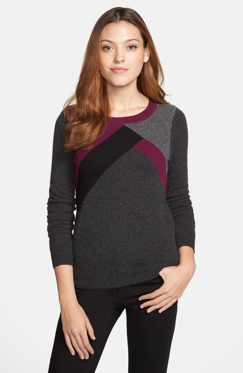 Only Mine Diagonal Colorblock Cashmere Sweater | Nordstrom