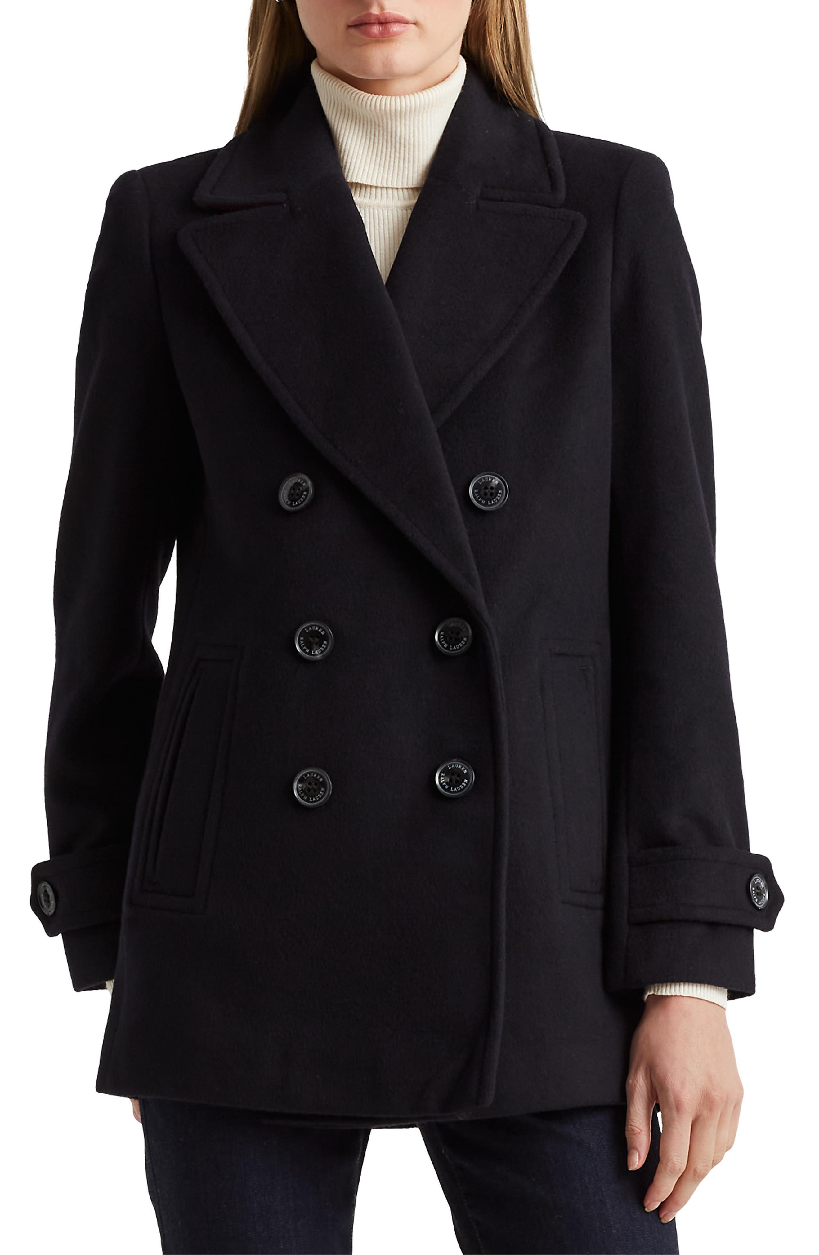 plus size double breasted coat