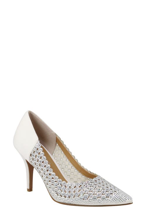 Sesily Pointed Toe Pump in White