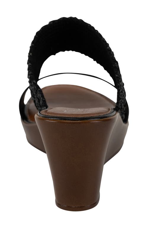 Italian Shoemakers Yamari Wedge Sandal In Black