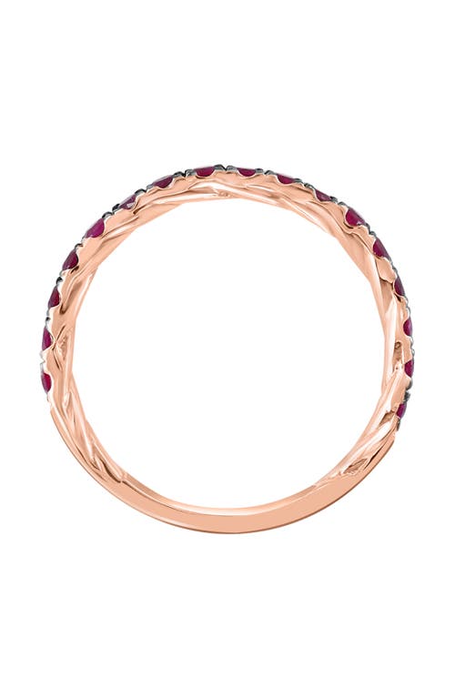 Shop Effy Natural Stone Ring In Ruby/rose Gold