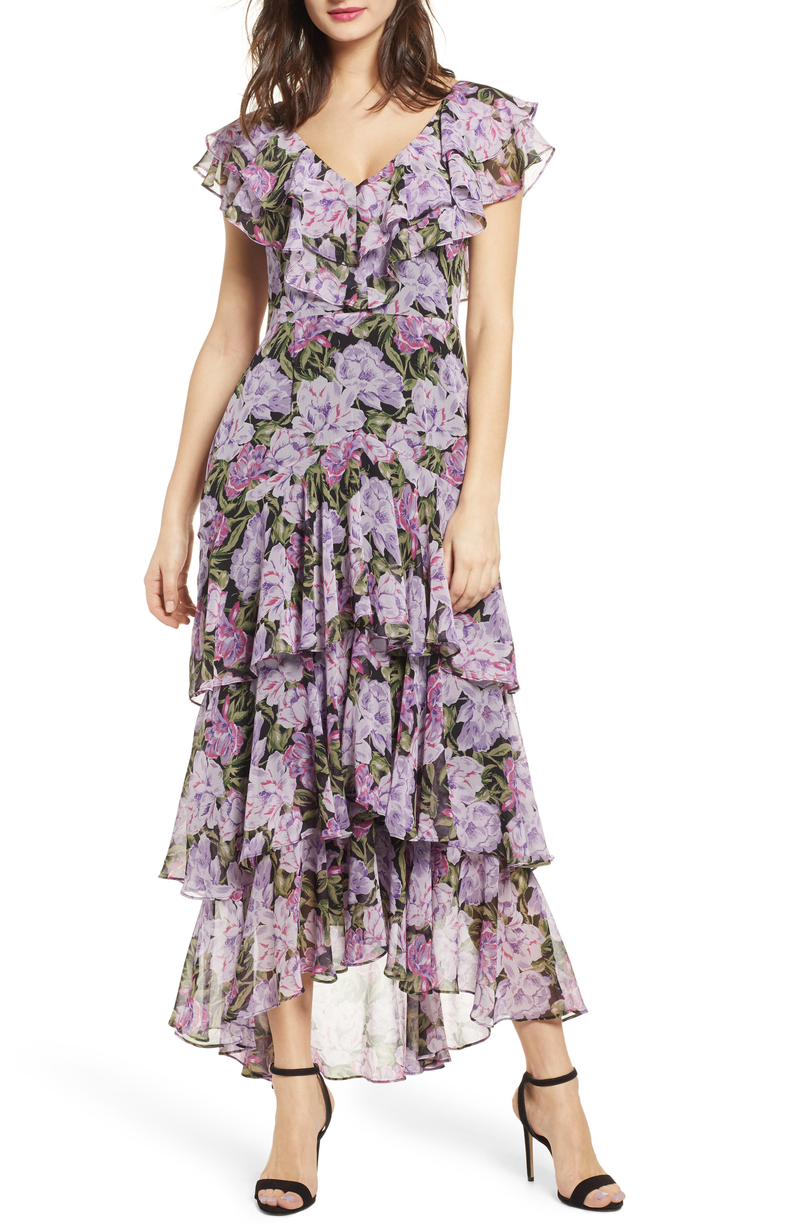 Wayf Chelsea Tiered Ruffle Maxi Dress