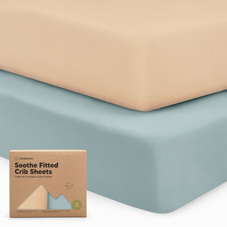 Keababies Soothe Fitted Crib Sheet In Toasty