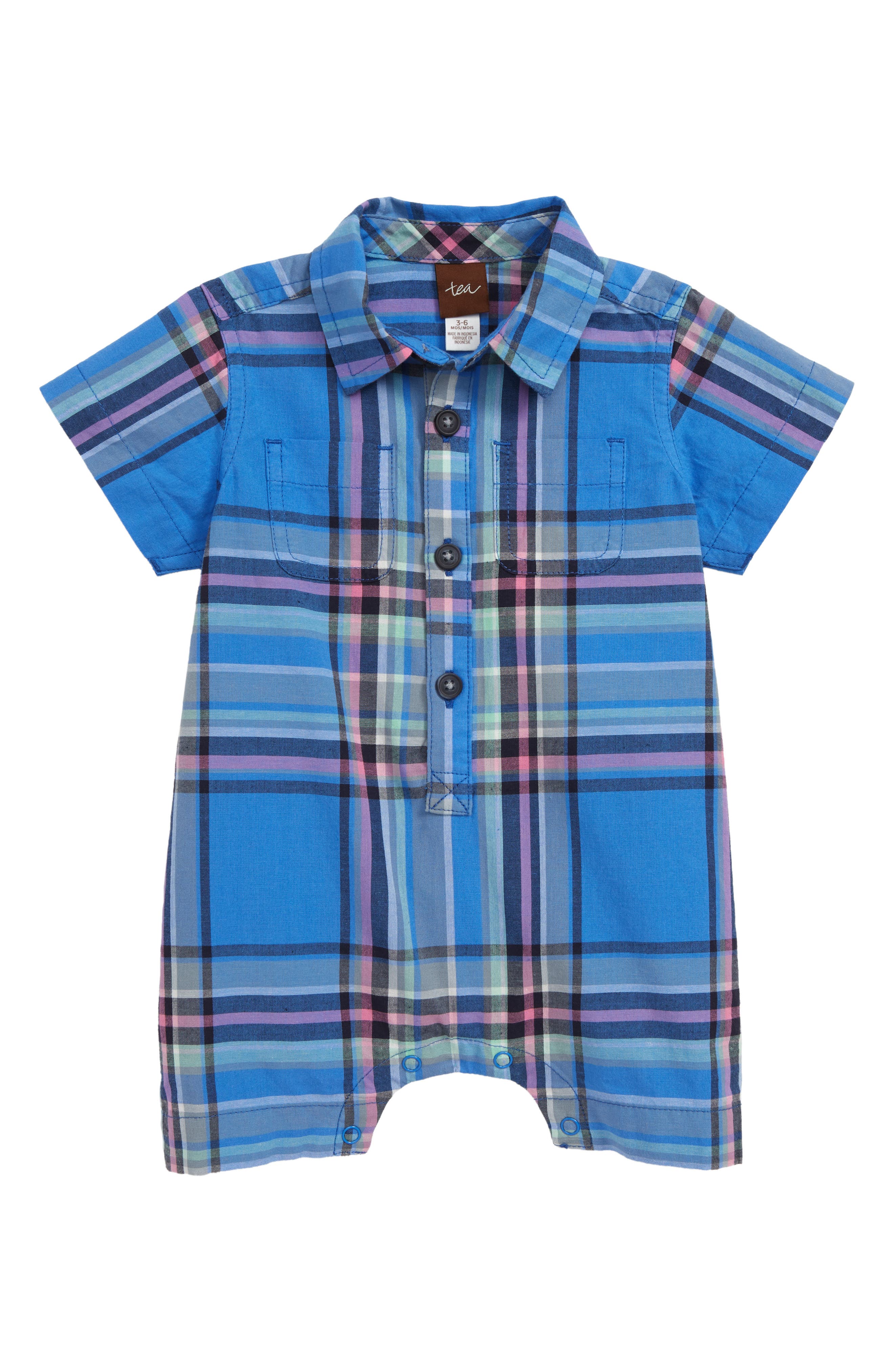 plaid romper baby boy