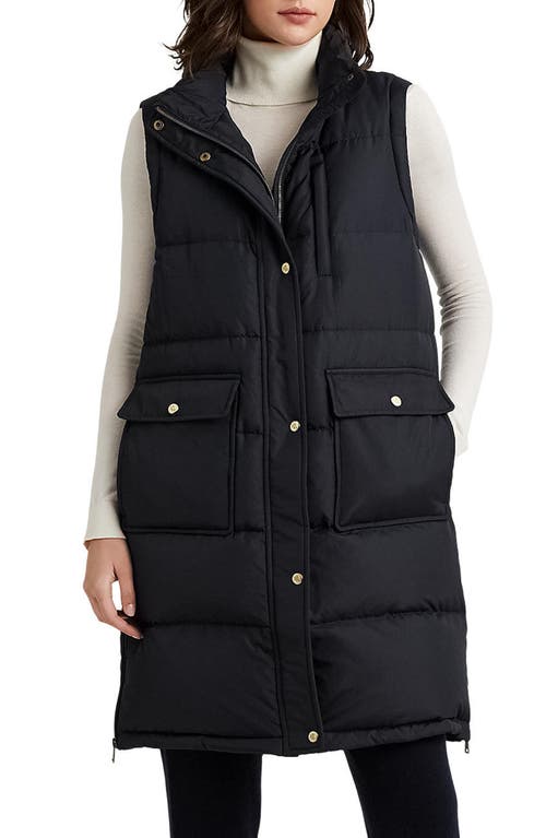 Lauren Ralph Long Down Puffer Vest Dk Navy at Nordstrom,