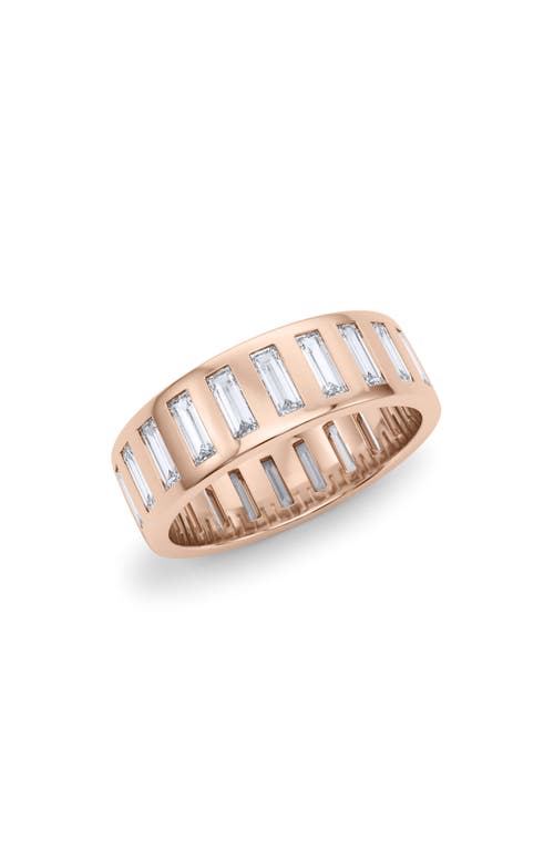 Shop Hautecarat Baguette Lab Created Diamond Eternity Band Ring In Rose Gold