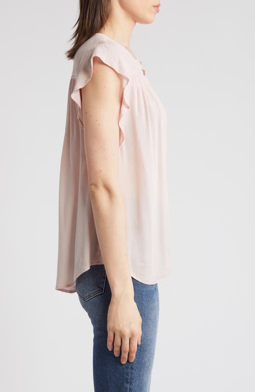 Shop Treasure & Bond Flutter Sleeve Top In Pink Sepia