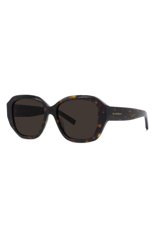 Shop Givenchy Gv Day 55mm Round Sunglasses In Dark Havana / Brown