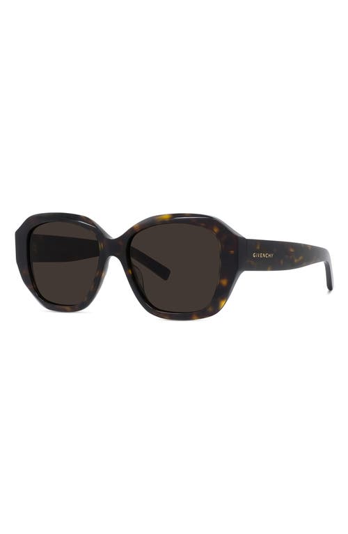 Shop Givenchy Gv Day 55mm Round Sunglasses In Dark Havana/brown