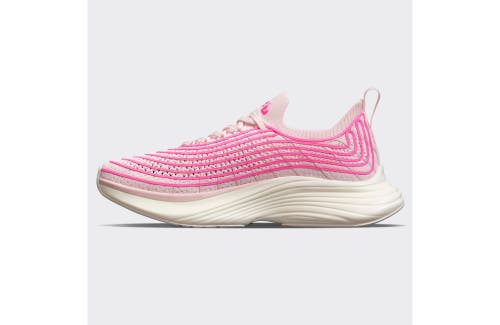 Shop Apl Athletic Propulsion Labs Techloom Zipline Sneakers In Bleached Pink/fusion Pink