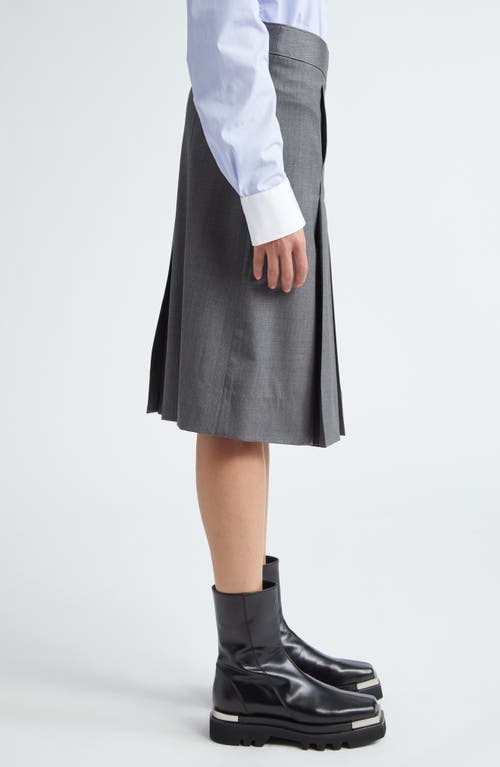 Shop Peter Do Pleated Stretch Wool Culottes In Grey