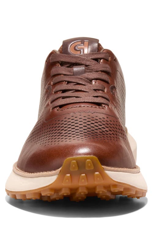 Shop Cole Haan Grandpro Ashland Laser Perforated Sneaker In Acorn/madeira/ivory