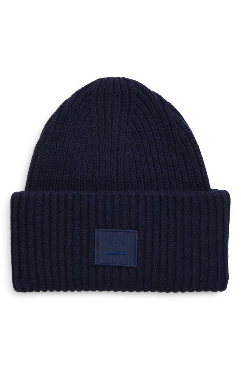 Acne Studios Face Patch Wool Beanie | Nordstrom