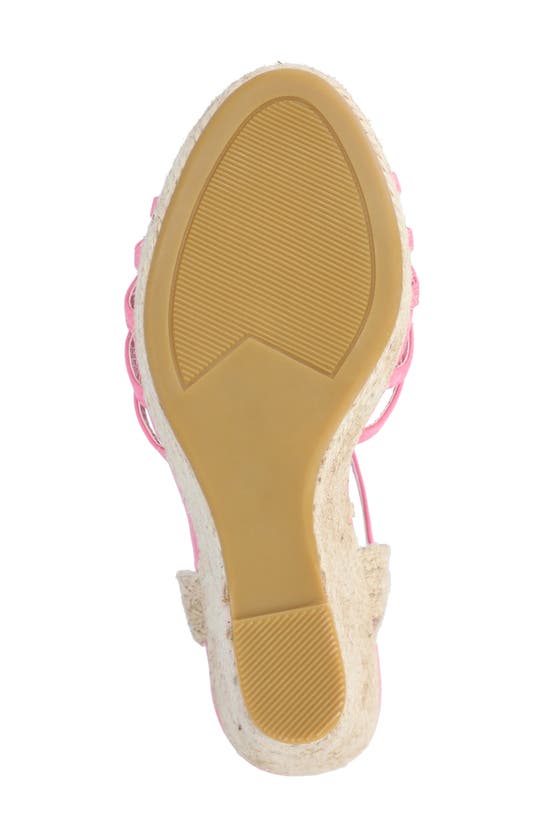 Shop Journee Collection Yara Tru Comfort T-strap Espadrille Wedge Platform Sandal In Pink