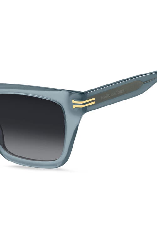 Marc Jacobs Eyewear Square Frame Sunglasses In Blue/grey Shaded