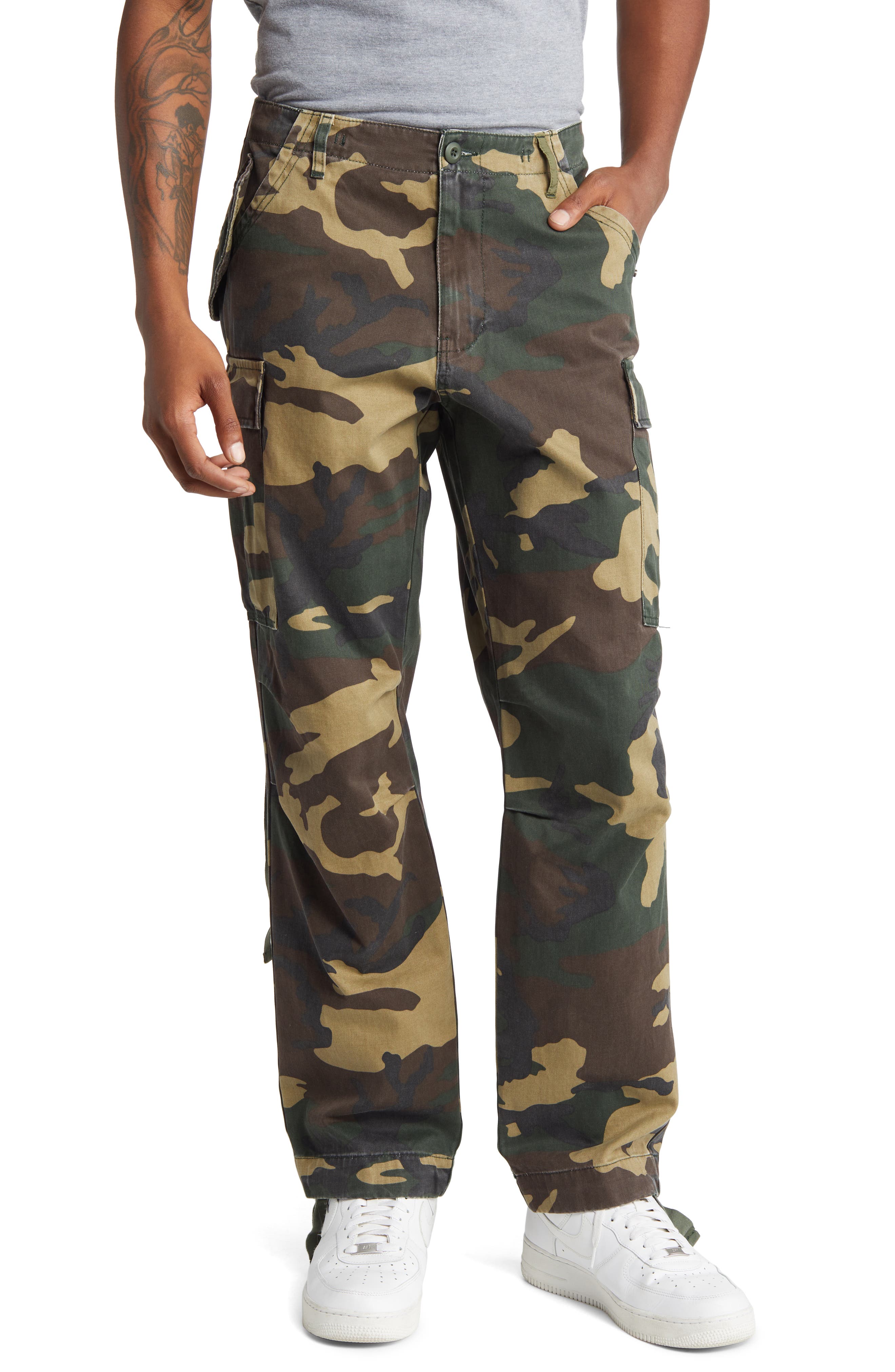 camo cargo pants mens