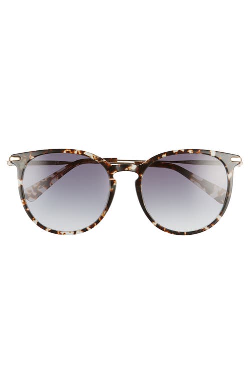 Shop Longchamp Roseau 54mm Round Sunglasses In Havana Aqua/blue