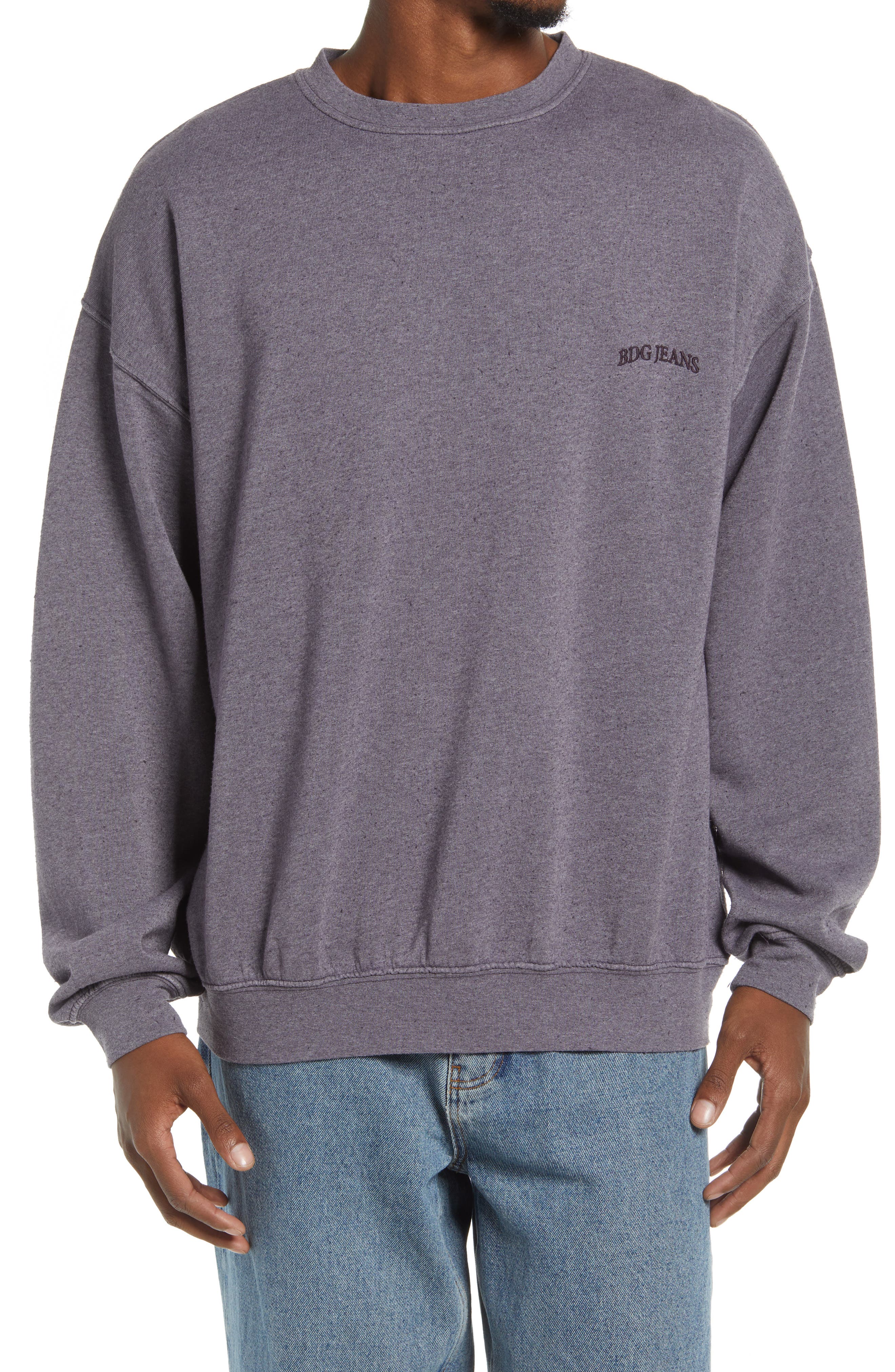 mauve crewneck sweatshirt