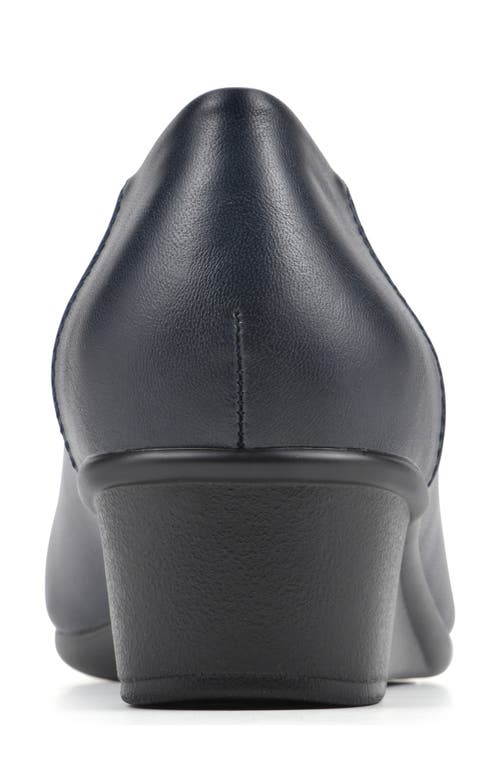 Cliffs By White Mountain Boldness Wedge Pump In Navy/smooth