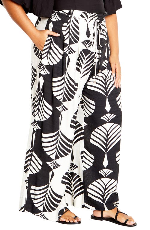 City Chic High Waist Wide Leg Pants In Empress