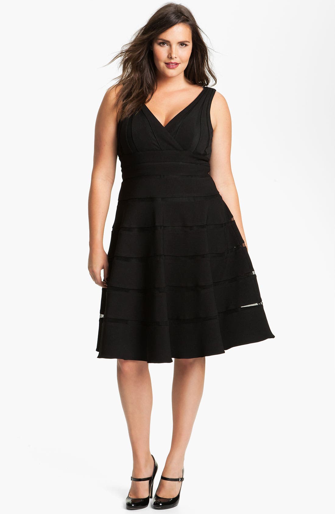 JS Collections Sleeveless Stretch Ottoman Dress (Plus) Nordstrom