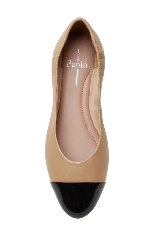 Shop Linea Paolo Nolan Cap Toe Ballet Flat In Desert/black