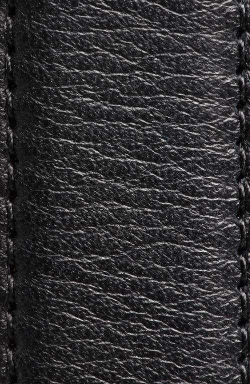 Aureum No. 10 Leather Belt In Black Silver