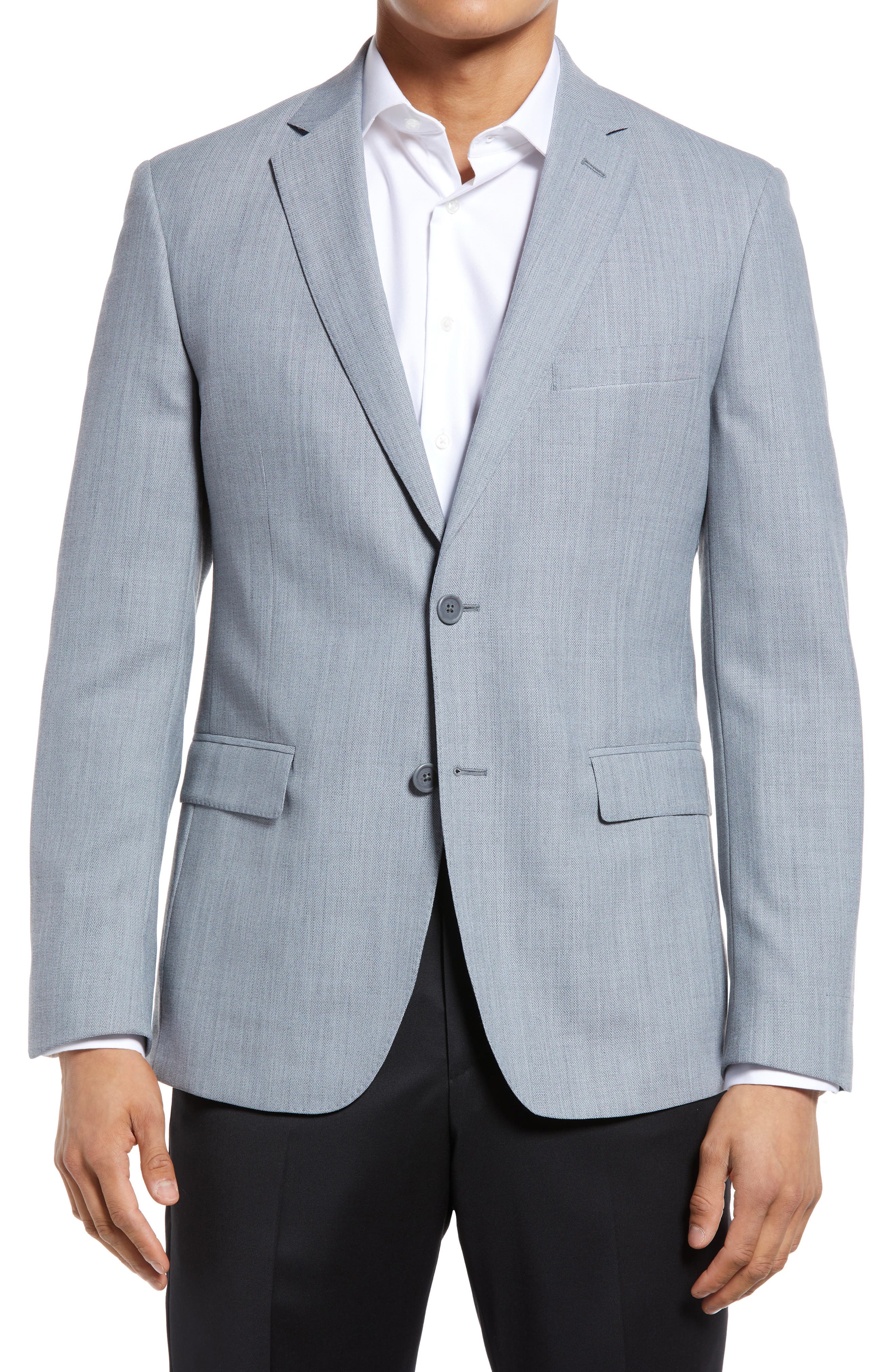 JB Britches Wool Blend Sport Coat in Grey at Nordstrom