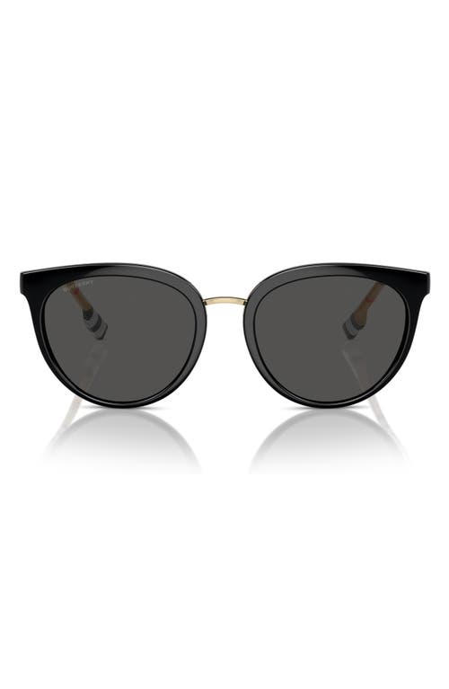 Shop Burberry 54mm Round Sunglasses In Dark Grey