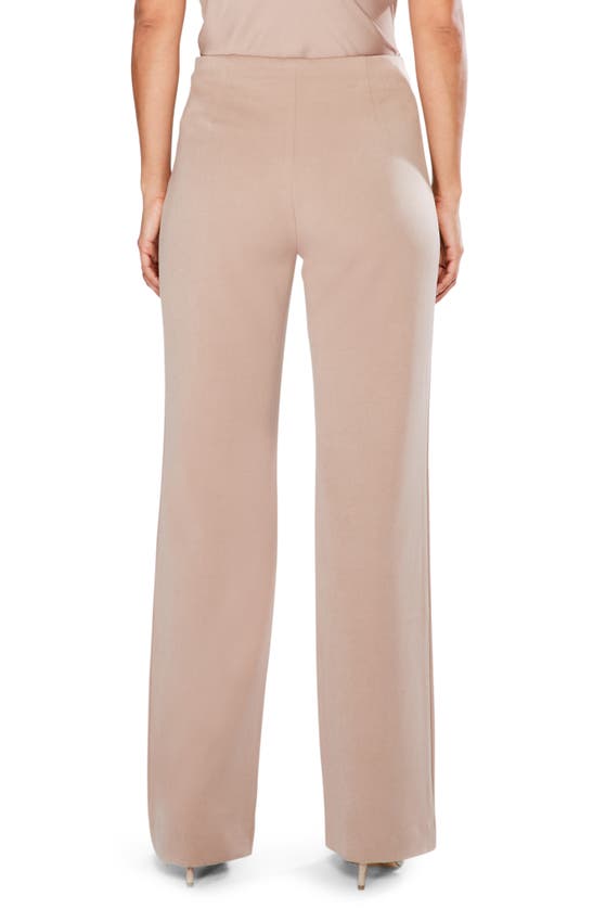 Nic + Zoe Work It Woven Wide-leg Trousers In Mochachino