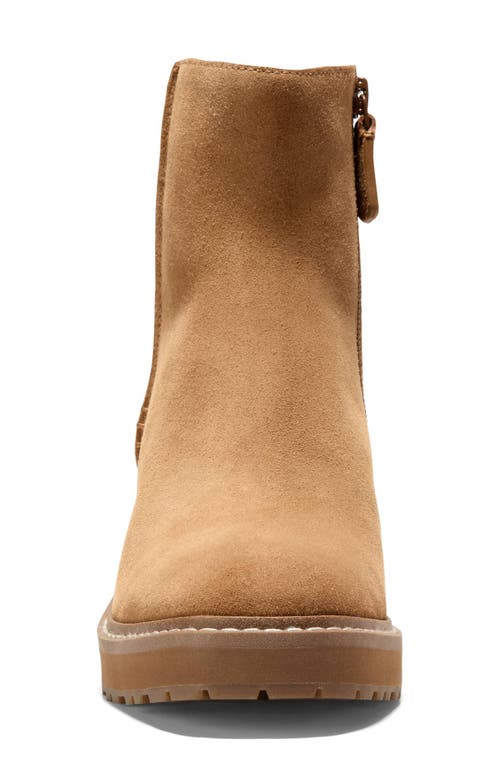 Shop Cole Haan Gillian Waterproof Lug Sole Bootie In Desert Suede